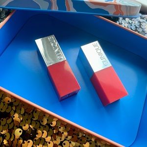 Brand New Clinique 2-Pc Mini Lipstick Pops of Happy Makeup Set!
